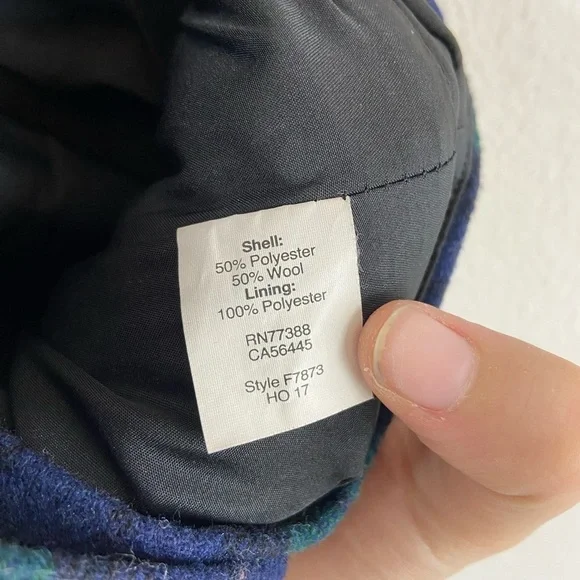 J crew plaid green and blue wool wrap skirt size 4 - Picture 3 of 3